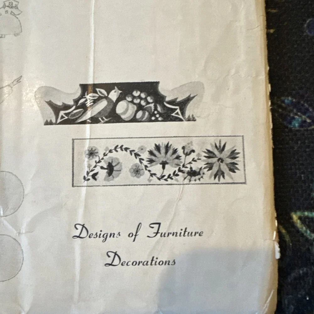 RARE Antique American Home Pattern No A573 Furniture Decoration FF HTF 1940's